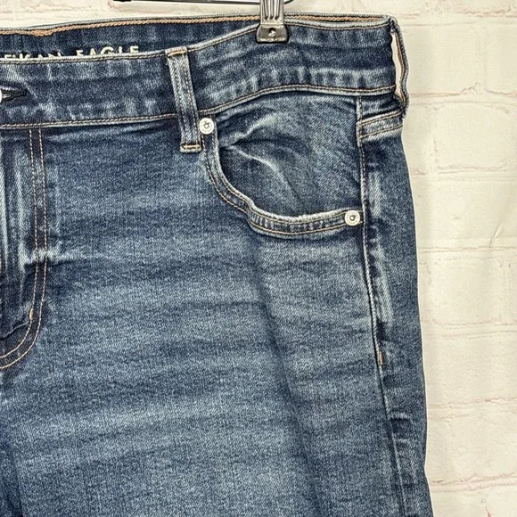 American Eagle Y2K Baggy Wide Leg Jeans Women’s 16 Long Low Rise - Picture 4 of 16